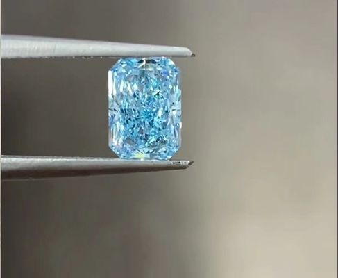 أزرق السماء الفاخر الأزرق المكثف المختبر النضج 2ct CVD الماس مشع قطع السوق الجملة السعر