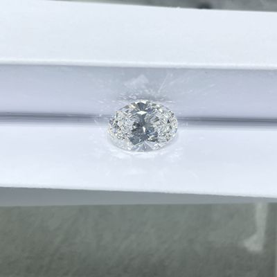 0.5ct بيضاوي قطع لامع D VS الحجم الصغير الماس المختبر نمت معتمدة IGI