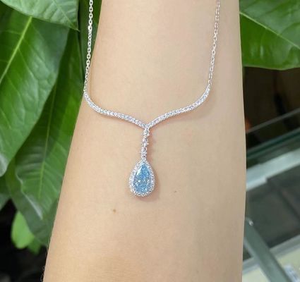 1.75ct Cvd مختبر كبار الماس قلادة 10 موه