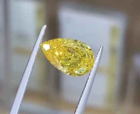 1.16ct لابراتيزة قطع البير الفاخرة الصفراء الحية HPHT الماس VS1 وضوح مثالي للمجوهرات الزفاف