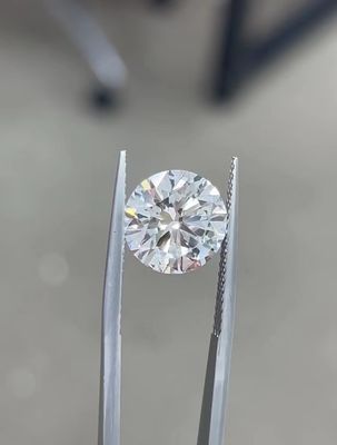 10 موهز عديم اللون مستديرة لامعة قطع CVD المختبر النمو الماس 2.5ct-3ct