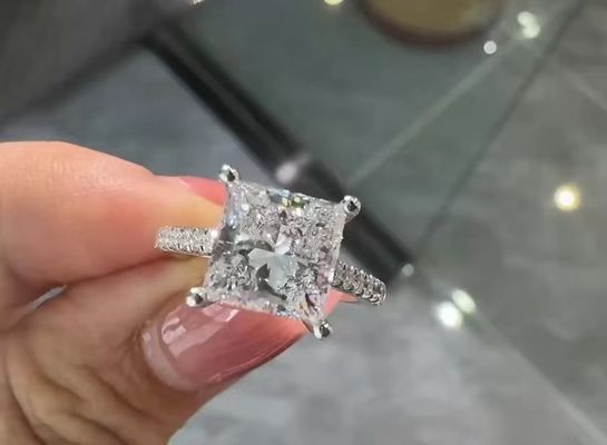 المختبر صنع الماس المجوهرات الأميرة المختبر النضج الماس المجوهرات خواتم الماس حلقات الأقراط
