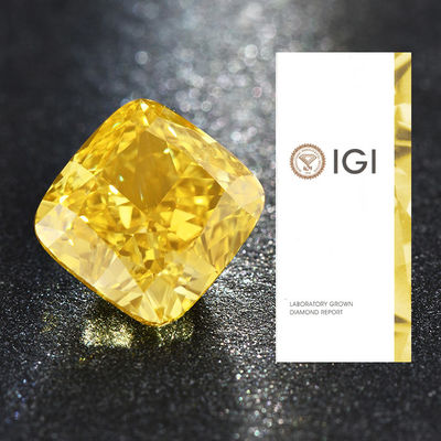 قطع وسادة HPHT الصناعي الأصفر المختبر الماس المختبر النضج 2ct-3ct