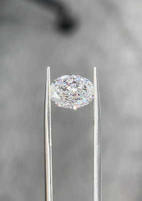 الألماس المزروع في المختبر البيضاوي 3CT CVD بدون ربطة عنق بدون علاج الماس