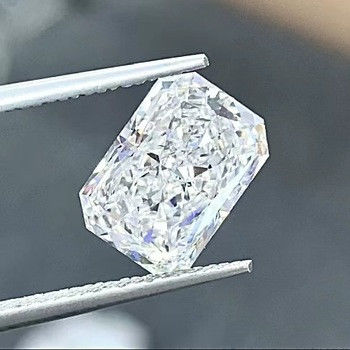 كبير الحجم مختبر CVD نما الماس شكل مشع اصطناعي 4.0ct 4.5ct