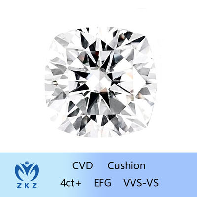 الحجم الكبير 4CT + شكل وسادة مختبر CVD الكبيرة الماس المصدر الأساسي المصنع