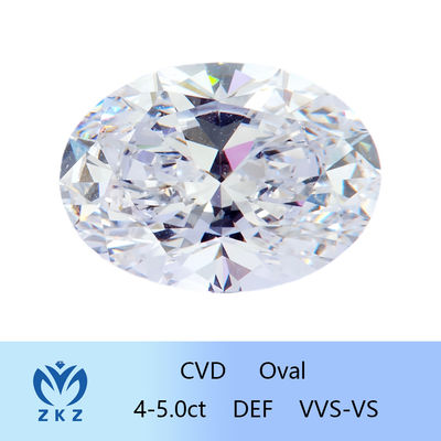 غير ملون 4-5ct CVD مختبر نمت بيضاوي الماس 10 صلابة موه