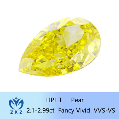 الماس الاصفر المختبر صنع الماس الاصفر 2.1ct إلى 2.99ct