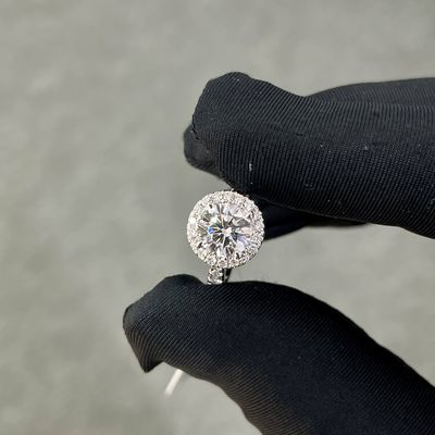 حلقات الماس المصنعة في المختبر حلقة الماس البيضاء مع 1.006ct DEF VVS